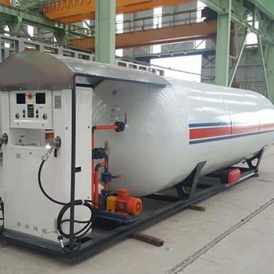 20m3 η ολίσθηση πρατηρίων καυσίμων αερίου LPG τοποθέτησε οριζόντιο